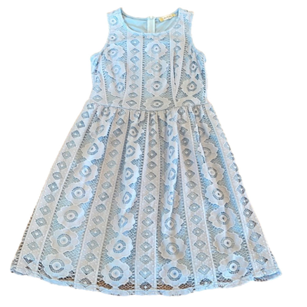 🎈Altar’d STATE | light baby blue sleeveless lace dress size XS